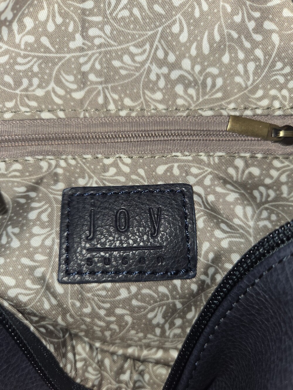 Joy Susan Womens Molly Slouchy 2-in-1 Hobo Handbag Dark Navy - Picture 7 of 7